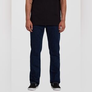 2/40$ Men’s VOLCOM dark blue modern fit straight leg stretchy‎ Jeans size 31